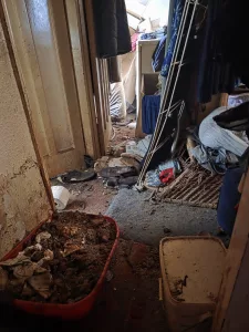 House clearance for hoarded property (before)
